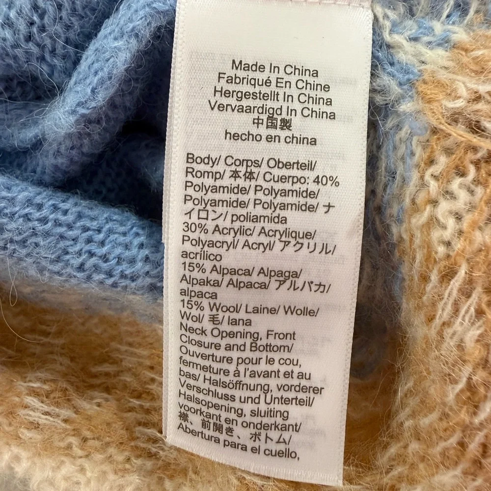 Pristine J.Crew Fair Isle Cardigan in Frosted Tundra Snow Brushed Sweater XS - Picture 5 of 6
